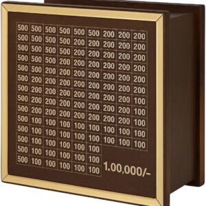 Start your journey to financial success with our elegant ₹1 Lakh Wooden Piggy Bank. This isn't just a money box; it's a dedicated tool to help you visualize and achieve your savings goals. Crafted from high-quality wood, this durable and stylish piggy bank features a unique goal tracker, allowing you to monitor your progress as you fill it up. Perfect for adults and serious savers, it serves as a constant reminder of your financial ambitions. The sleek design makes it a beautiful addition to any desk or shelf, and its sturdy construction ensures your savings are secure.